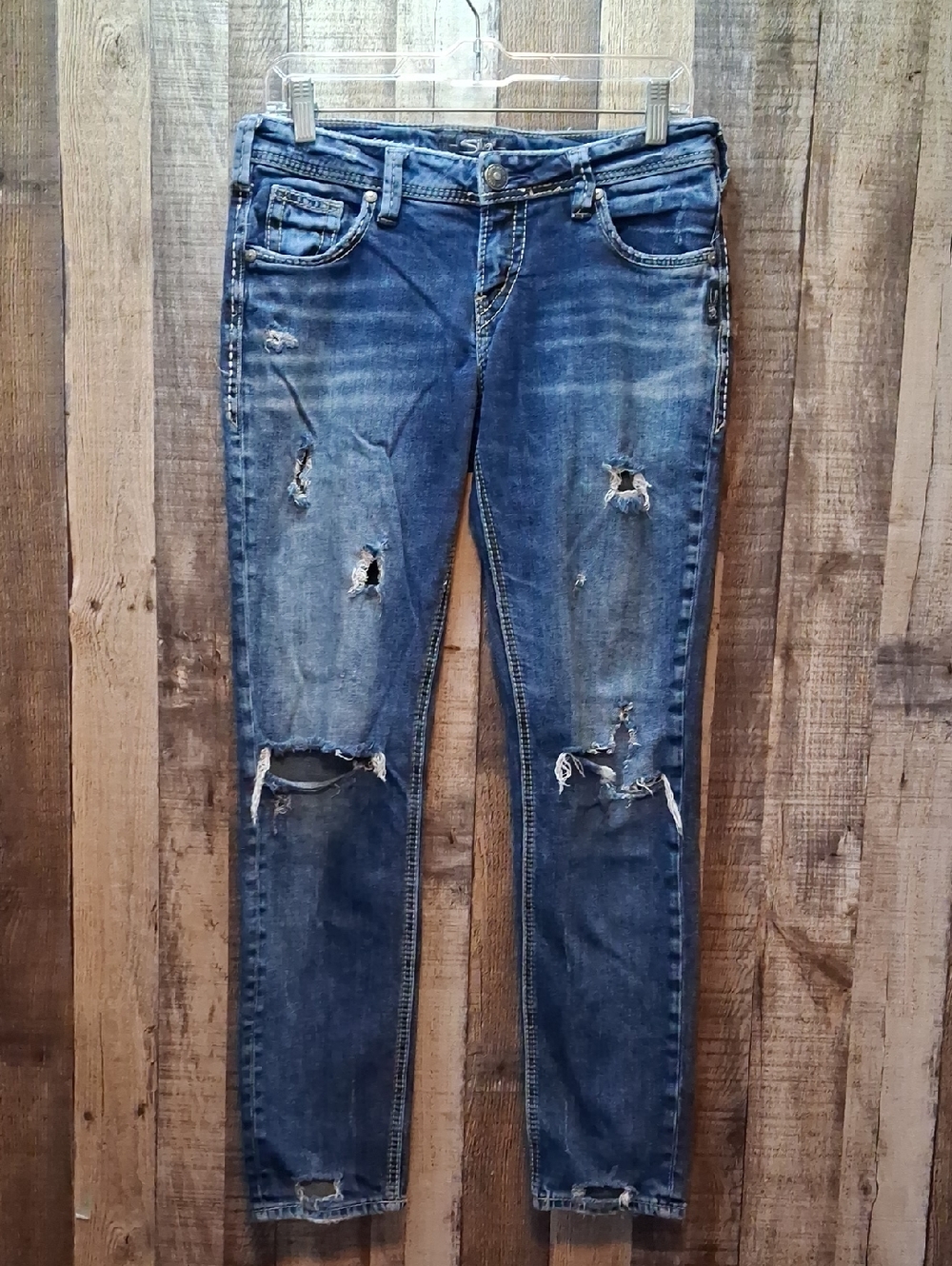 Women's Silver Jeans Size 26 SAM Boyfriend Fit